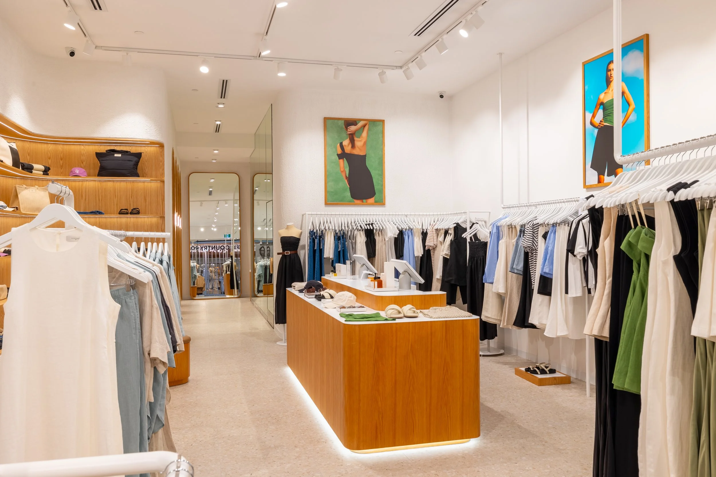 Nude Lucy Brisbane front sales desk.