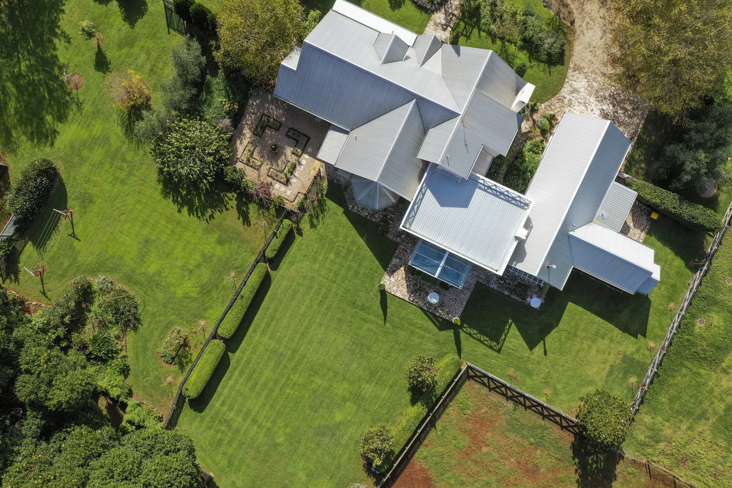 Drone image of a newly renovated farmland located in the Gold Coast.