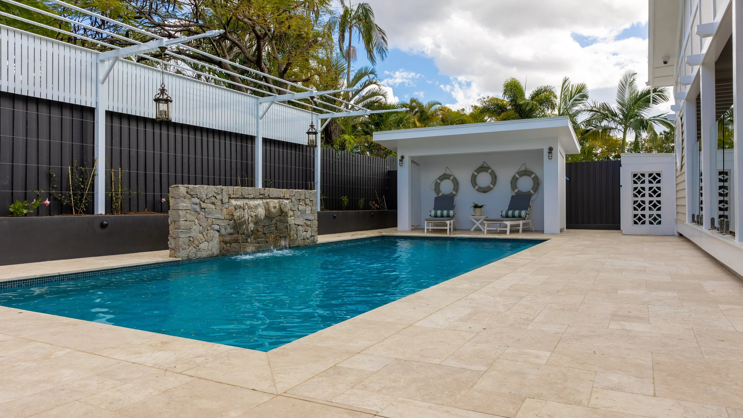 New pool house with freshy titled in-built pool located in Brisbane City.