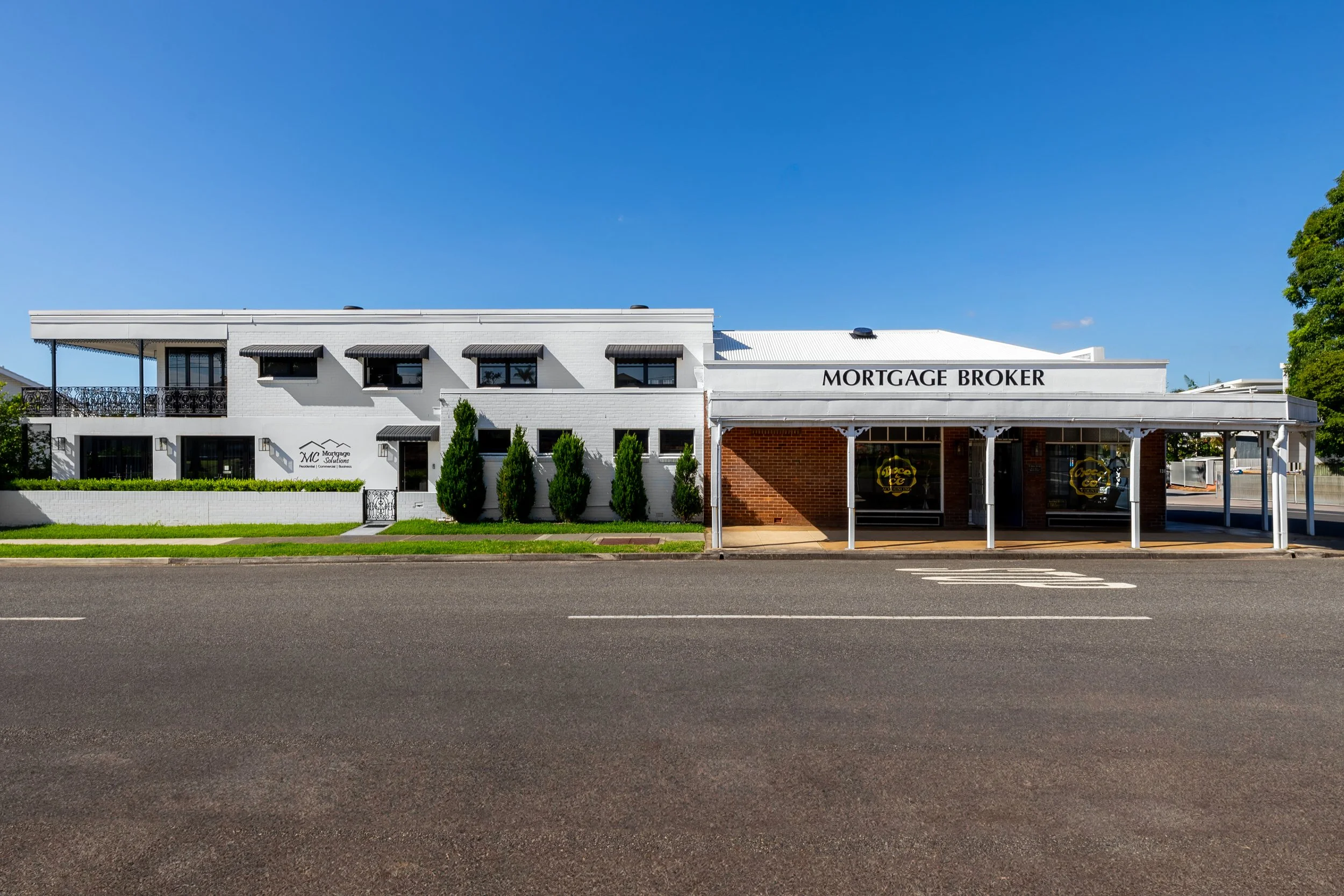 Newly renovated commercial property with historical features and modern colours located in Brisbane.