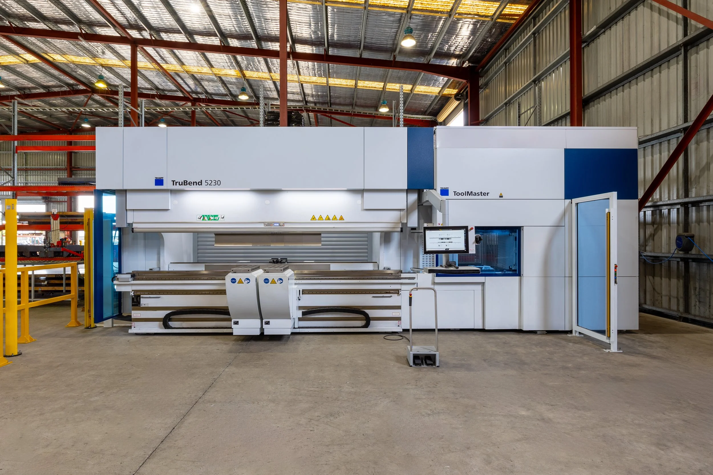 Grydale manufacturing plant laser bender in Brisbane City.