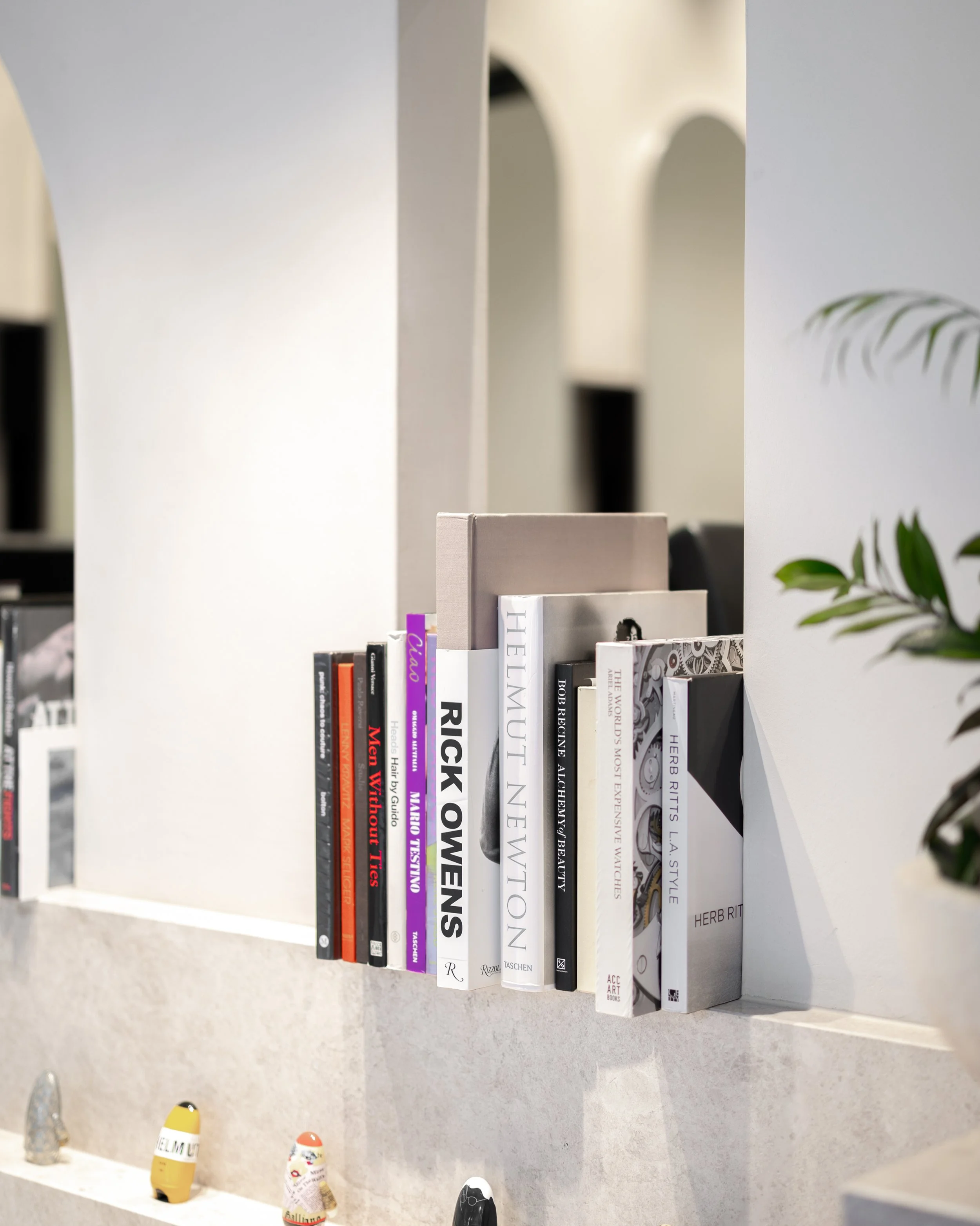 Luxury books in walking area of high end salon Brisbane City.