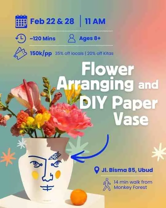 💐 Flower Arranging &amp; DIY Paper Vase (Ages 8+) 