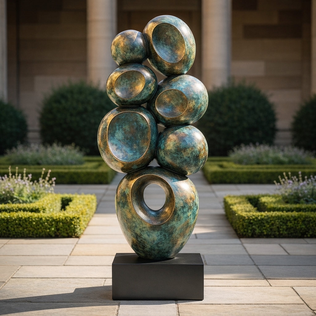 Handcrafted bronze sculpture by contemporary sculptor John Mallett. Each piece is shaped by hand in response to landscape, material, and time.