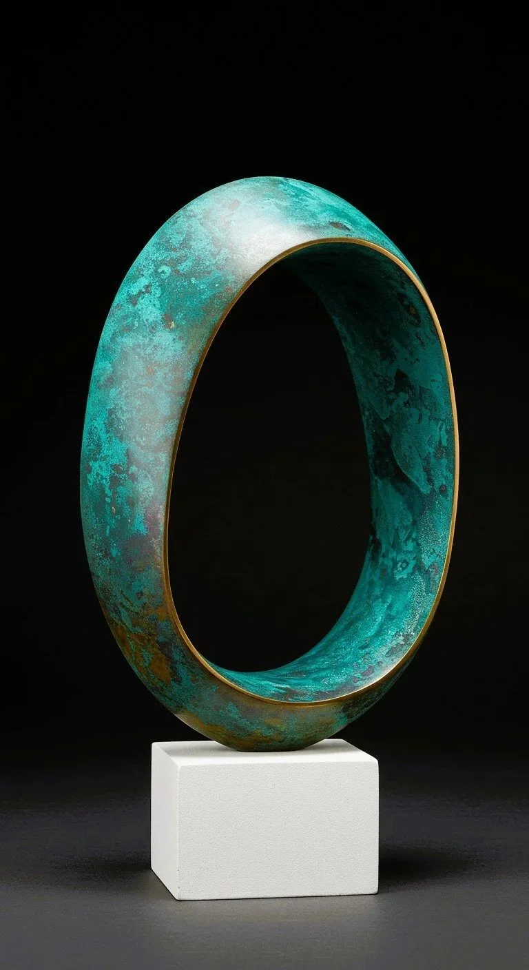 Handcrafted bronze sculpture by contemporary sculptor John Mallett. Each piece is shaped by hand in response to landscape, material, and time.