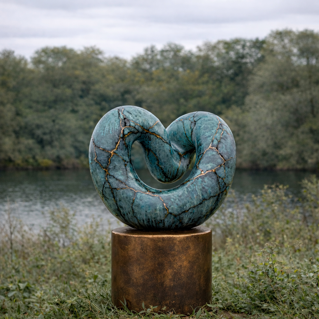 Handcrafted bronze sculpture by contemporary sculptor John Mallett. Each piece is shaped by hand in response to landscape, material, and time.