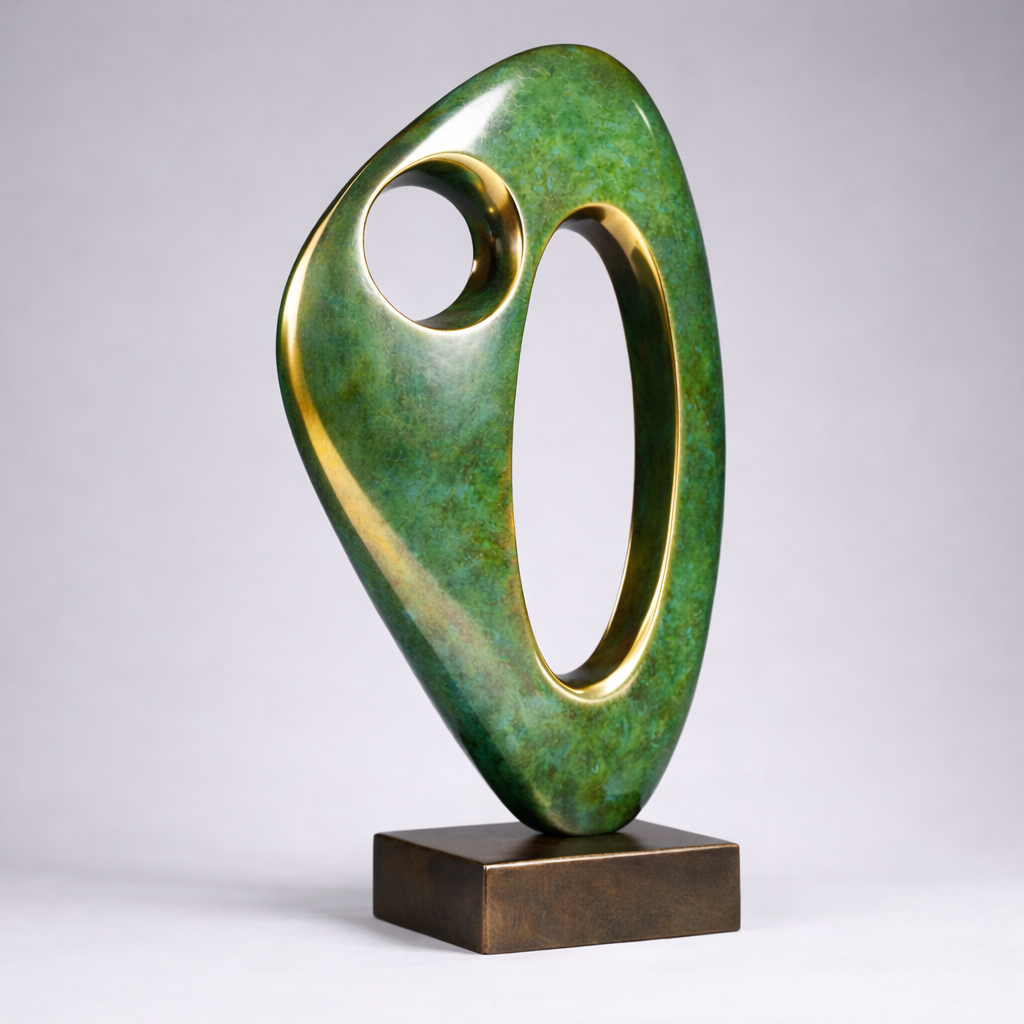 Handcrafted bronze sculpture by contemporary sculptor John Mallett. Each piece is shaped by hand in response to landscape, material, and time.