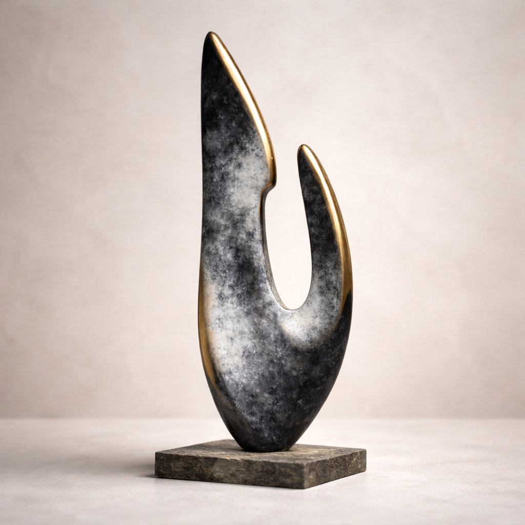 Handcrafted bronze sculpture by contemporary sculptor John Mallett. Each piece is shaped by hand in response to landscape, material, and time.
