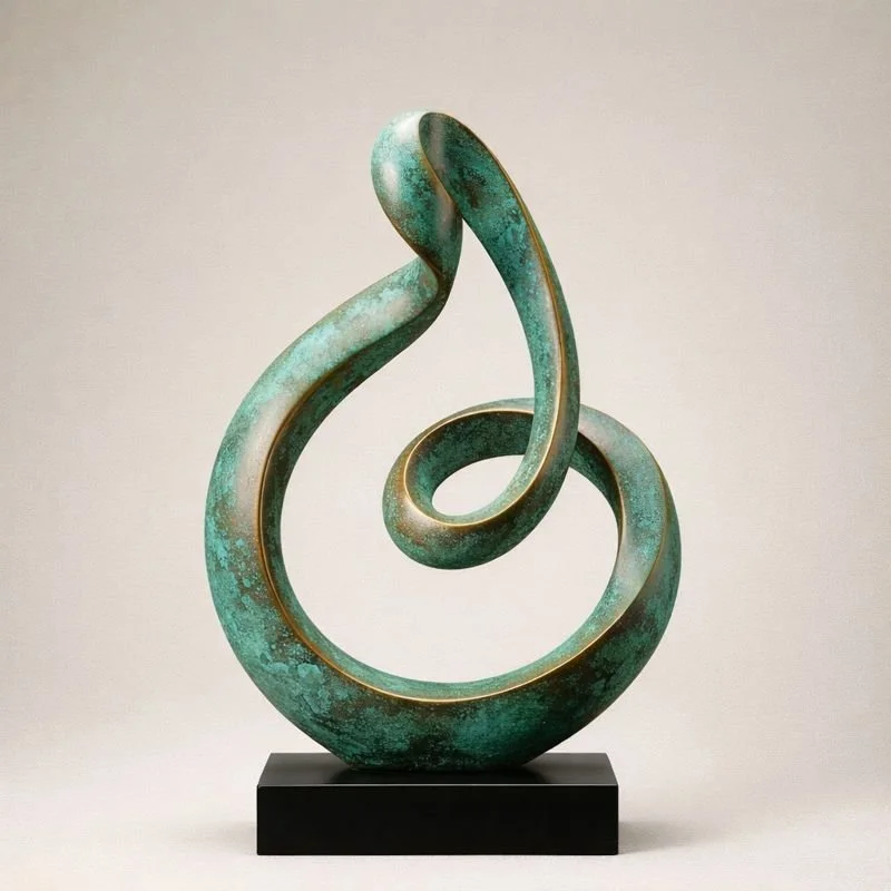 Handcrafted bronze sculpture by contemporary sculptor John Mallett. Each piece is shaped by hand in response to landscape, material, and time.