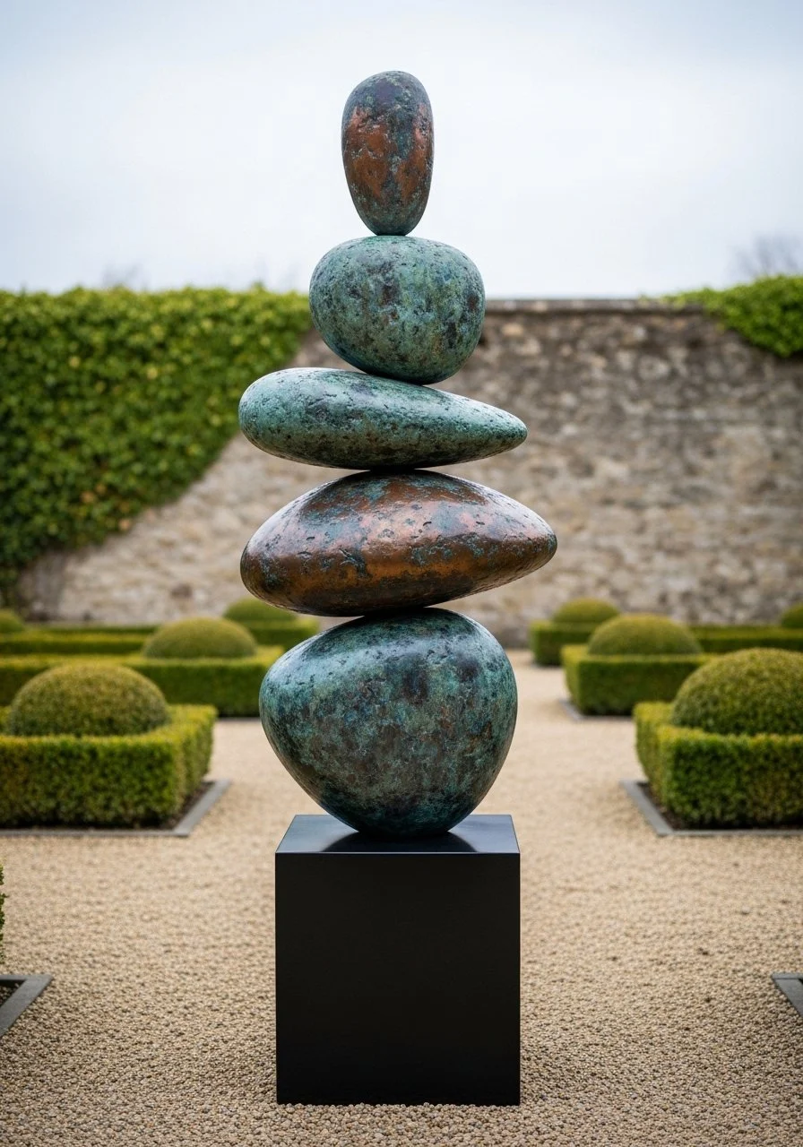 Handcrafted bronze sculpture by contemporary sculptor John Mallett. Each piece is shaped by hand in response to landscape, material, and time.