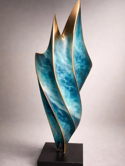 Handcrafted bronze sculpture by contemporary sculptor John Mallett. Each piece is shaped by hand in response to landscape, material, and time.