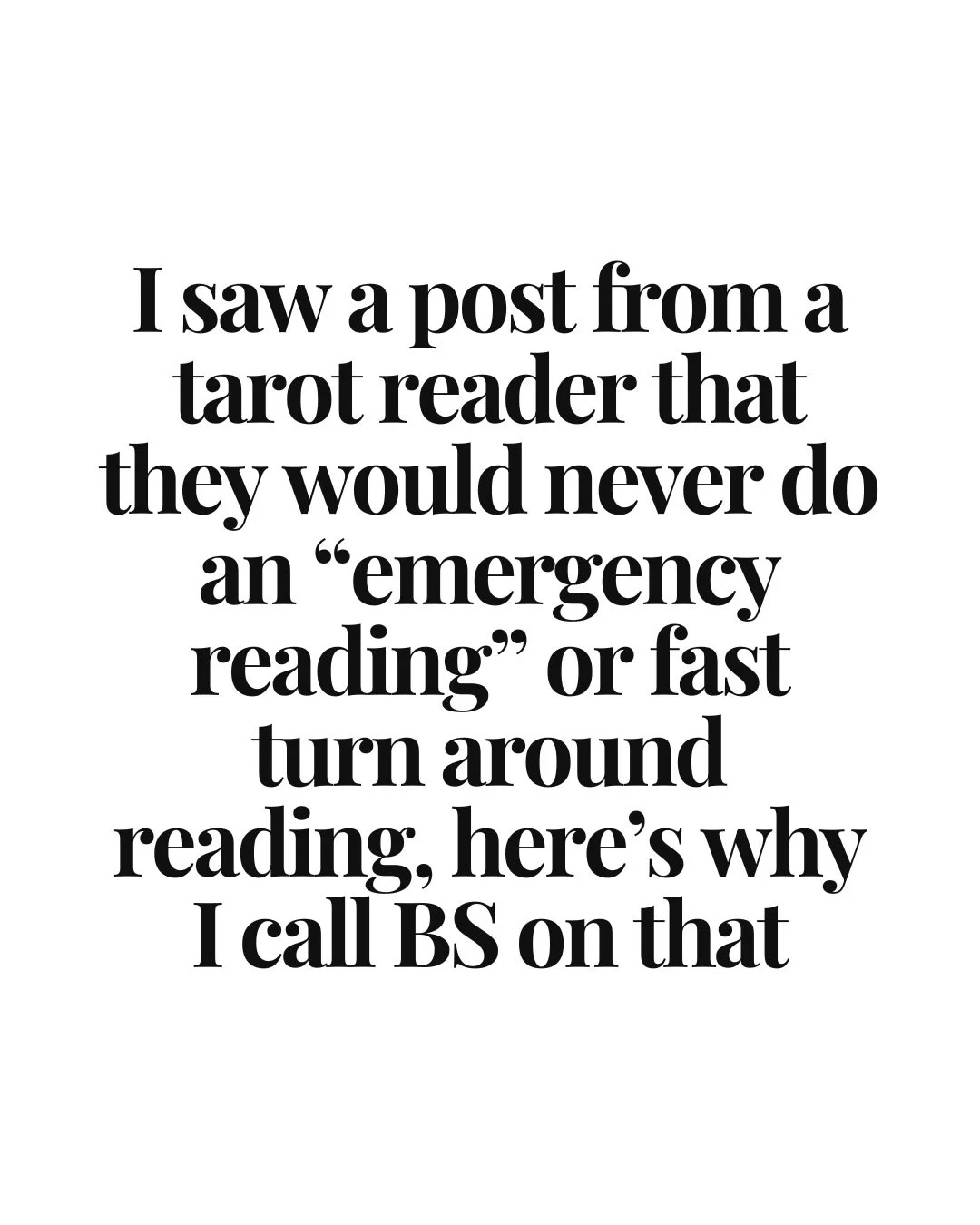 I&lsquo;m sorry, I don&lsquo;t want to wait for clarity for a whole month. I want it now. And you are the same

That&lsquo;s why we designed our On-Demand Intuitive Session, within 3 business days you get the clarity you need for the question you hav