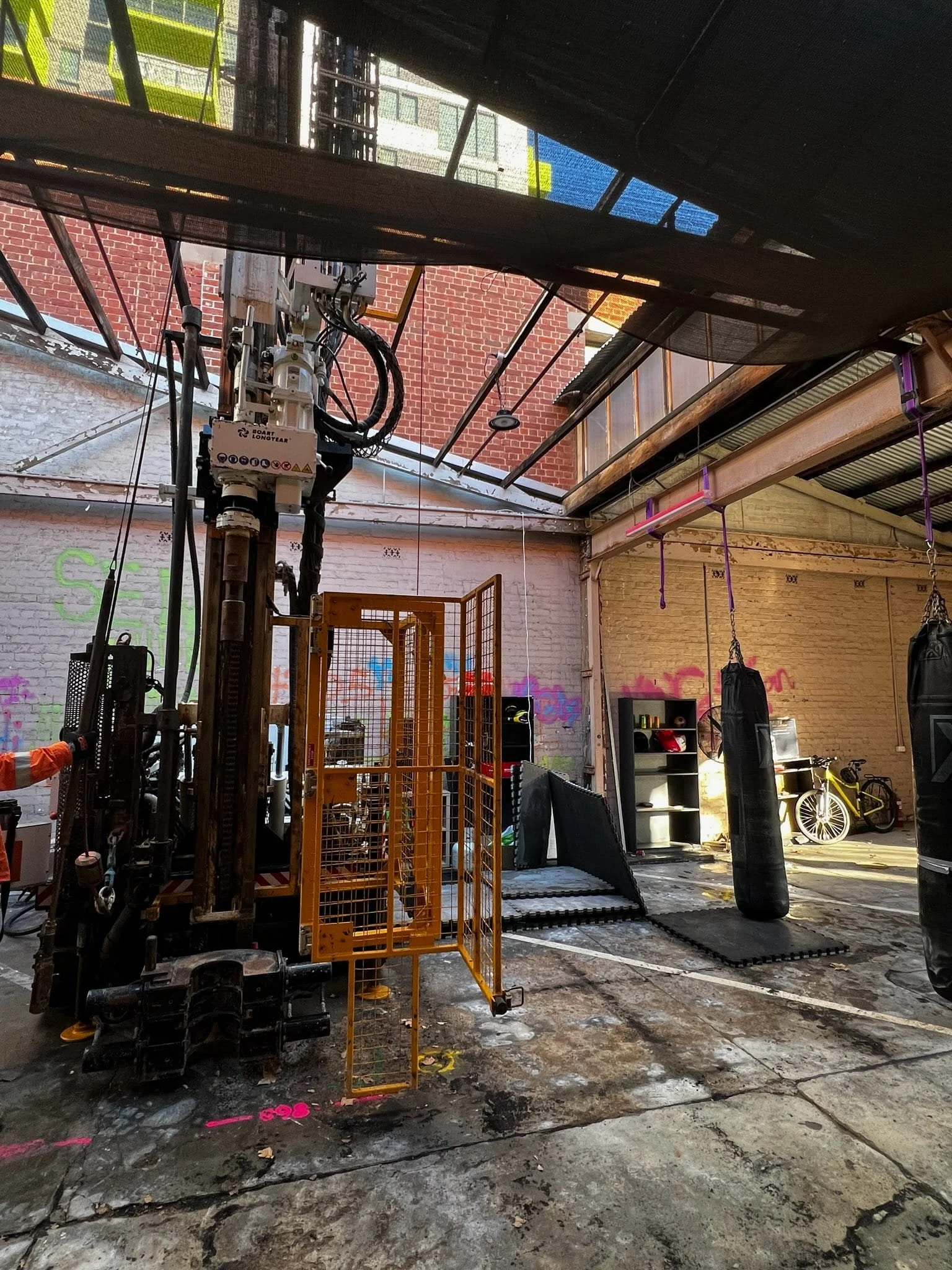 Geotechnical CPT testing and drilling at Gibson Street Bowden site