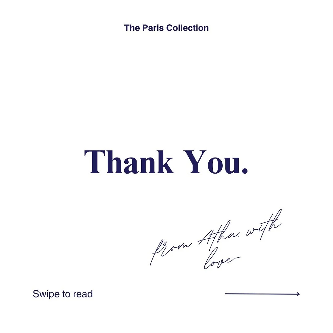Now that the Paris Collection is complete, we want to take a moment to thank all of you for following us on our journey. 

Artist Stories by Atha relies on people like you to support our collections and the talented artists we feature. Our success is