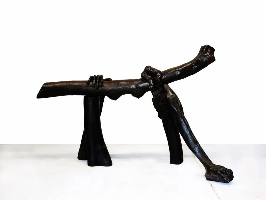 Delphine Miquel is a Paris-based sculptor examining the body as a space of transformation and connection within the living world. With a background in fashion and fine arts, she centres sustainability and the evolving dialogue between material, form,