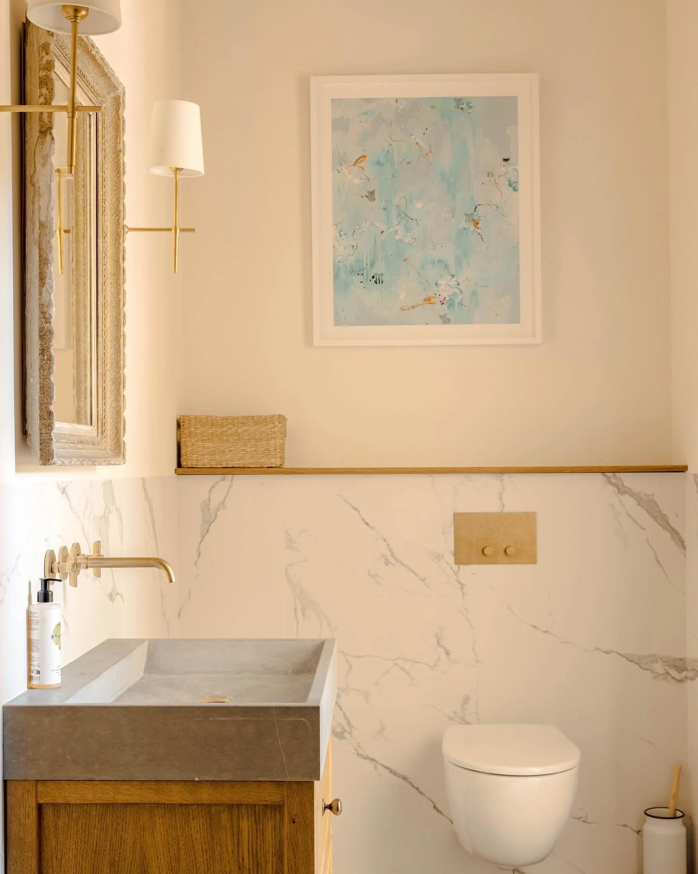 This is the beautiful bathroom for one of the double guest rooms (the one with the stunning four poster bed). It has the beautiful zelige tiles, all individually laid, the bespoke wooden cabinet and the @fantini_official Italian shower and taps. The 