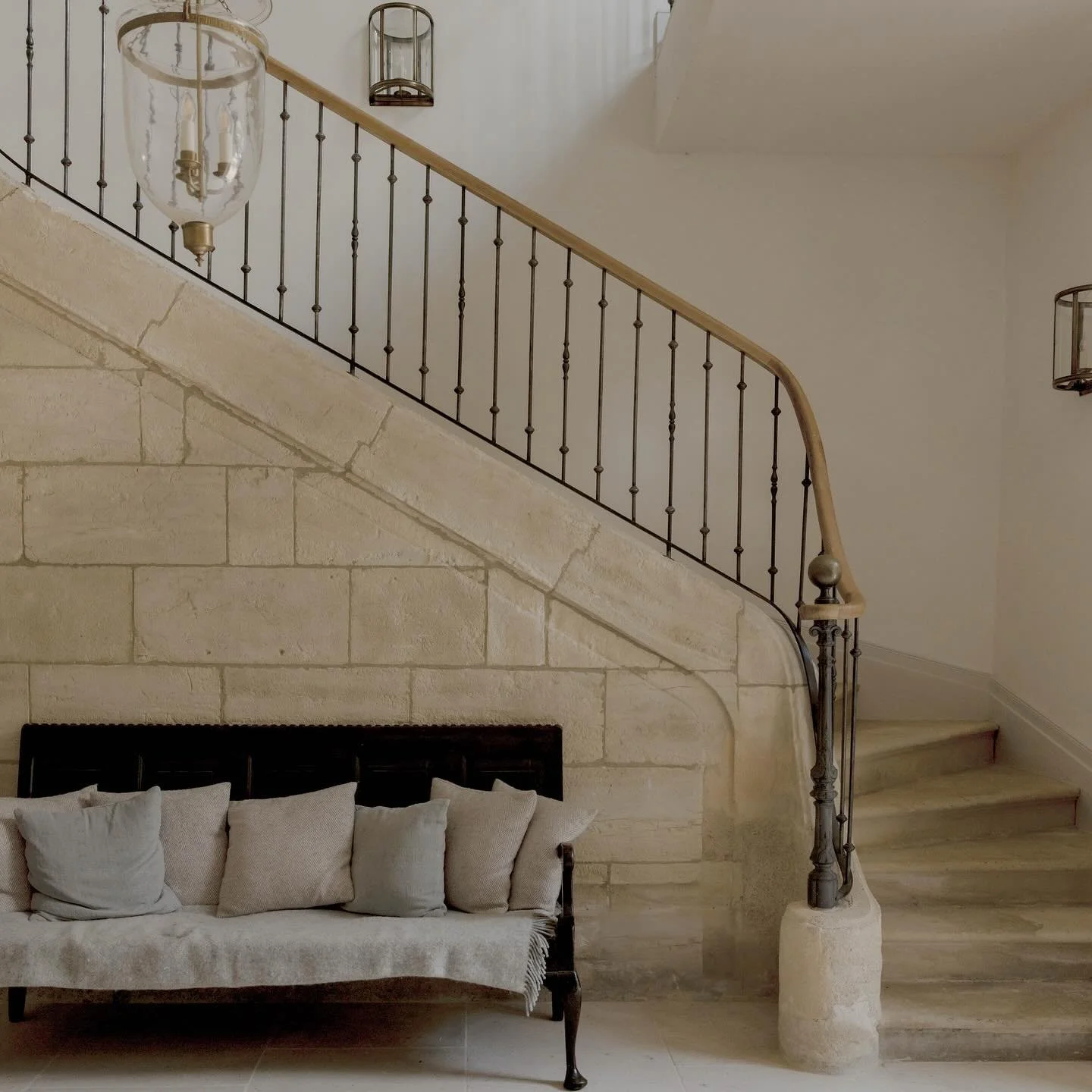 We love the beautiful, old stairs which have had centuries of feet walking up and down them. I love to imagine the people and the stories they&rsquo;ve witnessed. The craftsmanship and stone is exquisite and they look as stunning seen from underneath