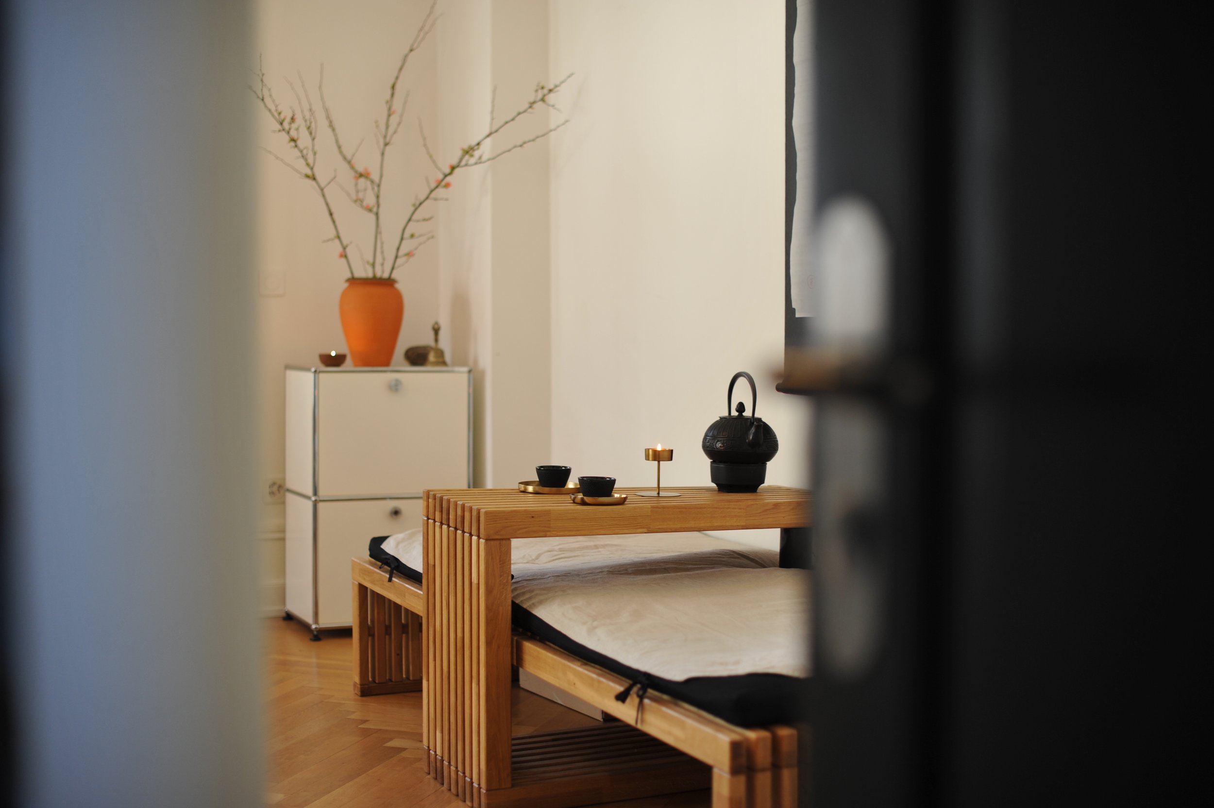 Es erwartet dich eine ruhige Atmosphäre welche erfüllt ist von Klarheit und dem Bestreben, dich und deine Gesundheit optimal zu untersützen.