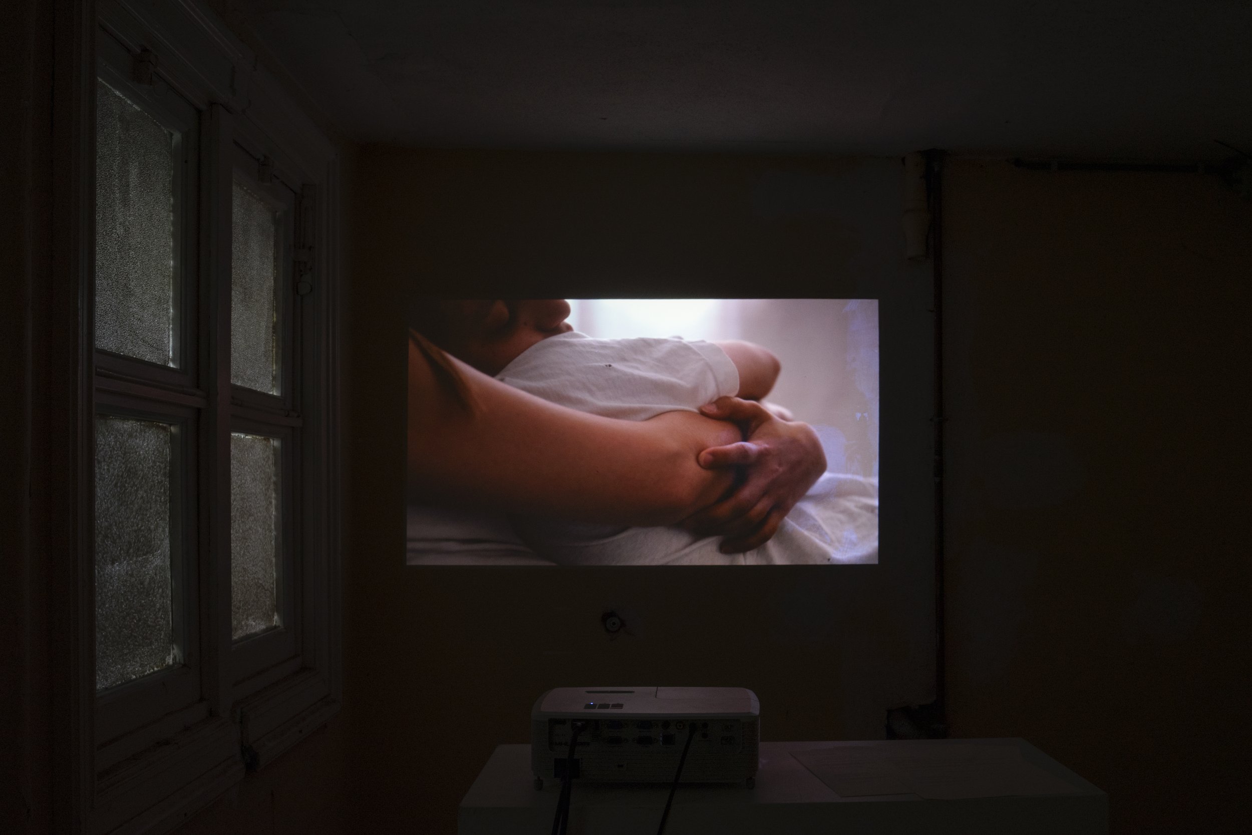 Installation view from the film's screening at the " A House Is Not A Home " exhibition, 2025, Antwerp