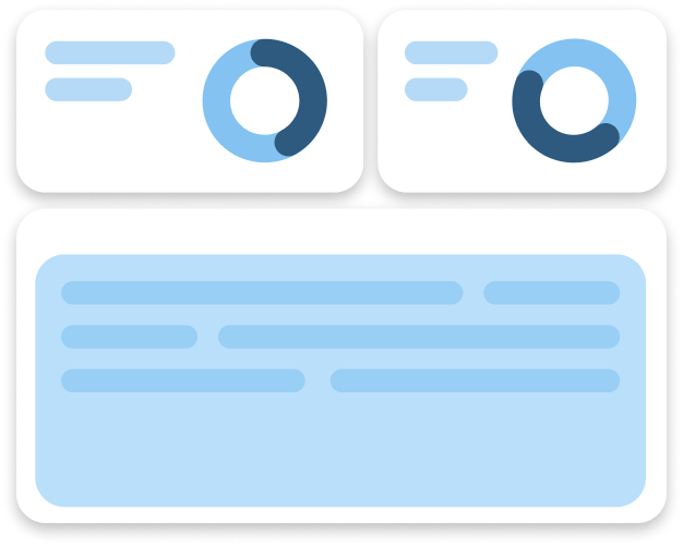 أيقونات لوحة المعلومات مع نص يعزز تتبع الامتثال في الوقت الحقيقي والتقارير القابلة للتصدير لعمليات التدقيق أو الاستخدام الداخلي.