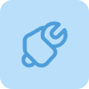 Icono de una llave inglesa y un engranaje, que simbolizan herramientas o ajustes