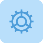 Icono de un engranaje o rueda dentada, que representa ajustes o herramientas.