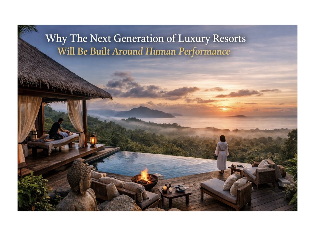 Luxury wellness resort environment designed around human performance, restoration, and guest experience in high-end hospitality.