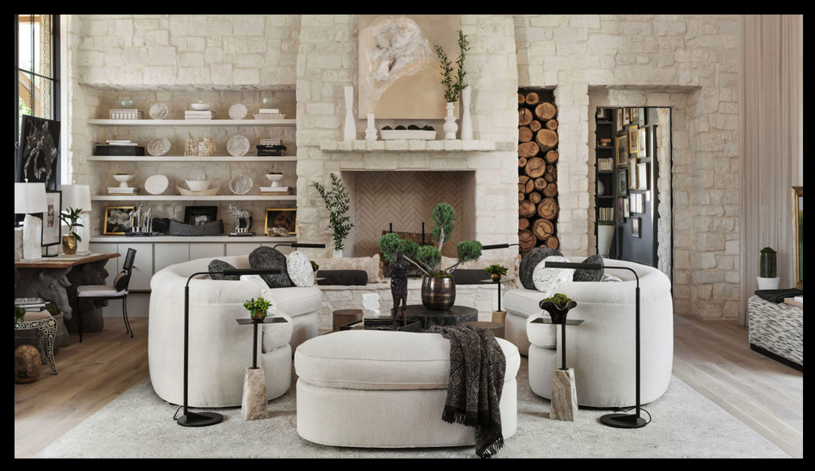 A calm, private interior space designed for quiet conversation, reflection, and human recalibration within the Rijooviness approach