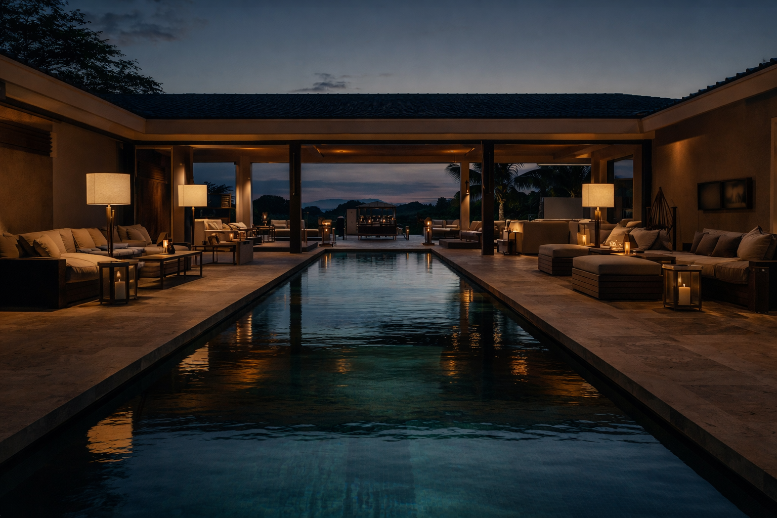 Private luxury hospitality environment designed for discretion, calm, and high-performance leadership support