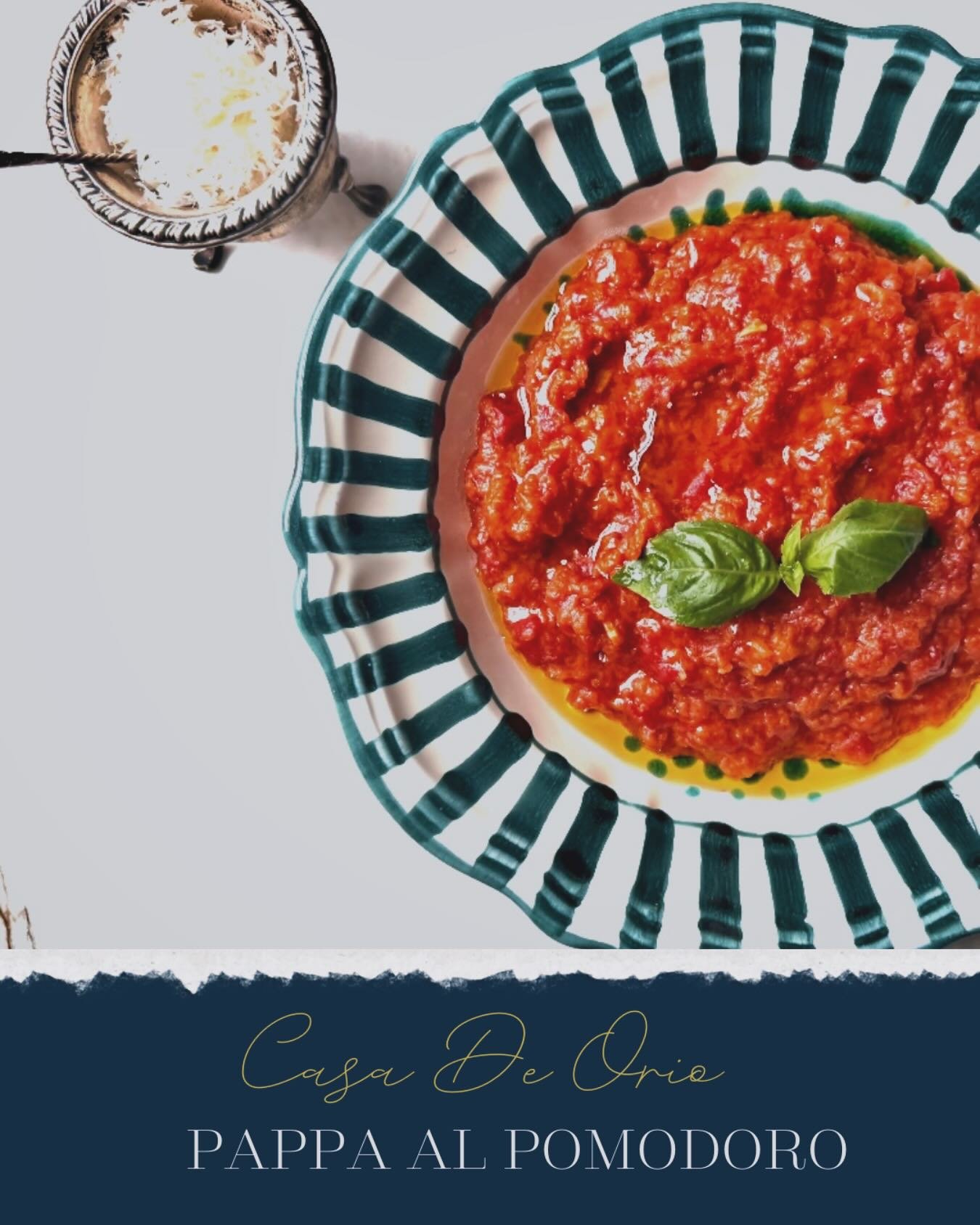 Casa De Orio | Dining

Pappa al Pomodoro is Tuscany in a bowl &mdash; and Italy at its core.

This humble yet deeply flavorful dish is a hallmark of la cucina povera, but its reliance on simple, high-quality ingredients&mdash;stale bread, ripe tomato