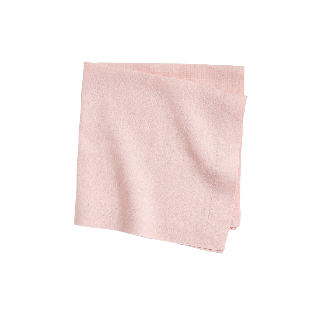 Pink European Flax Linen Napkins