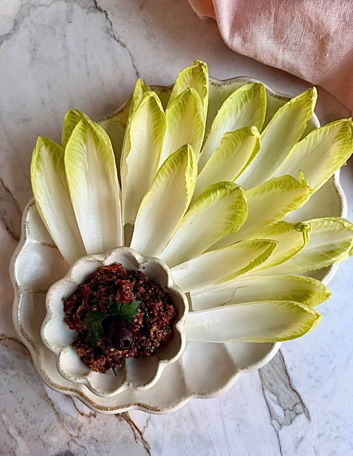 Olive Tapenade in Endive