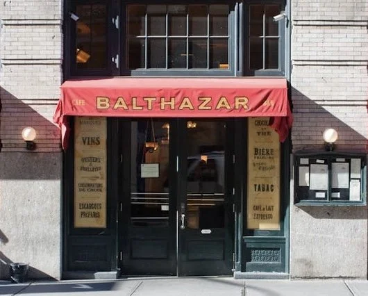 Exterior of Balthazar restaurant on Spring Street