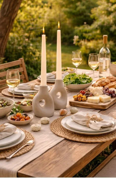 There&rsquo;s something special about slowing down at the end of the day&mdash;whether it&rsquo;s a cosy dinner for two, catching up with friends, or simply enjoying a peaceful moment at home.

Our elegant tapered dinner candles are crafted for a cle