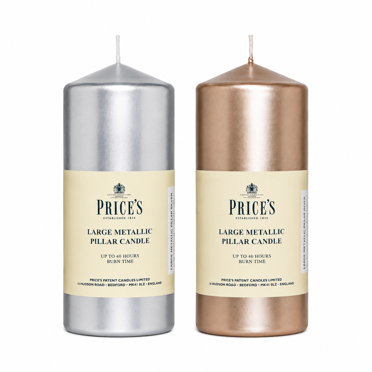 6 Inch Pillar Candle | Gold & Silver