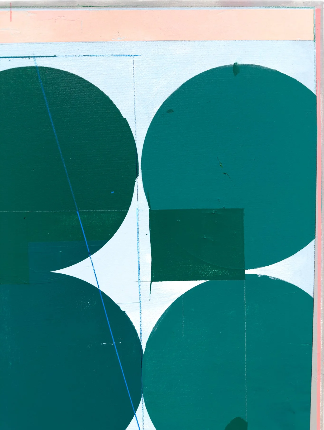 Upper right detail of Alberto Ruiz Villar’s composition featuring layered geometry and cool-toned abstraction suited for architectural interiors.