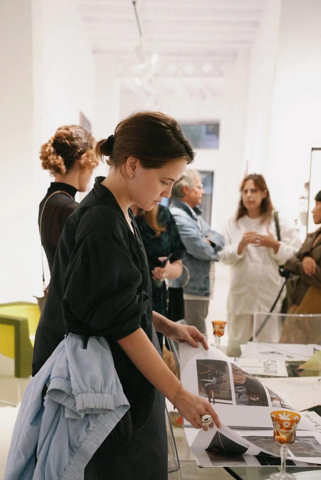 Guests at the Among Us vernissage at Matiz Gallery, including a representative of AEA Initiative from Georgia.