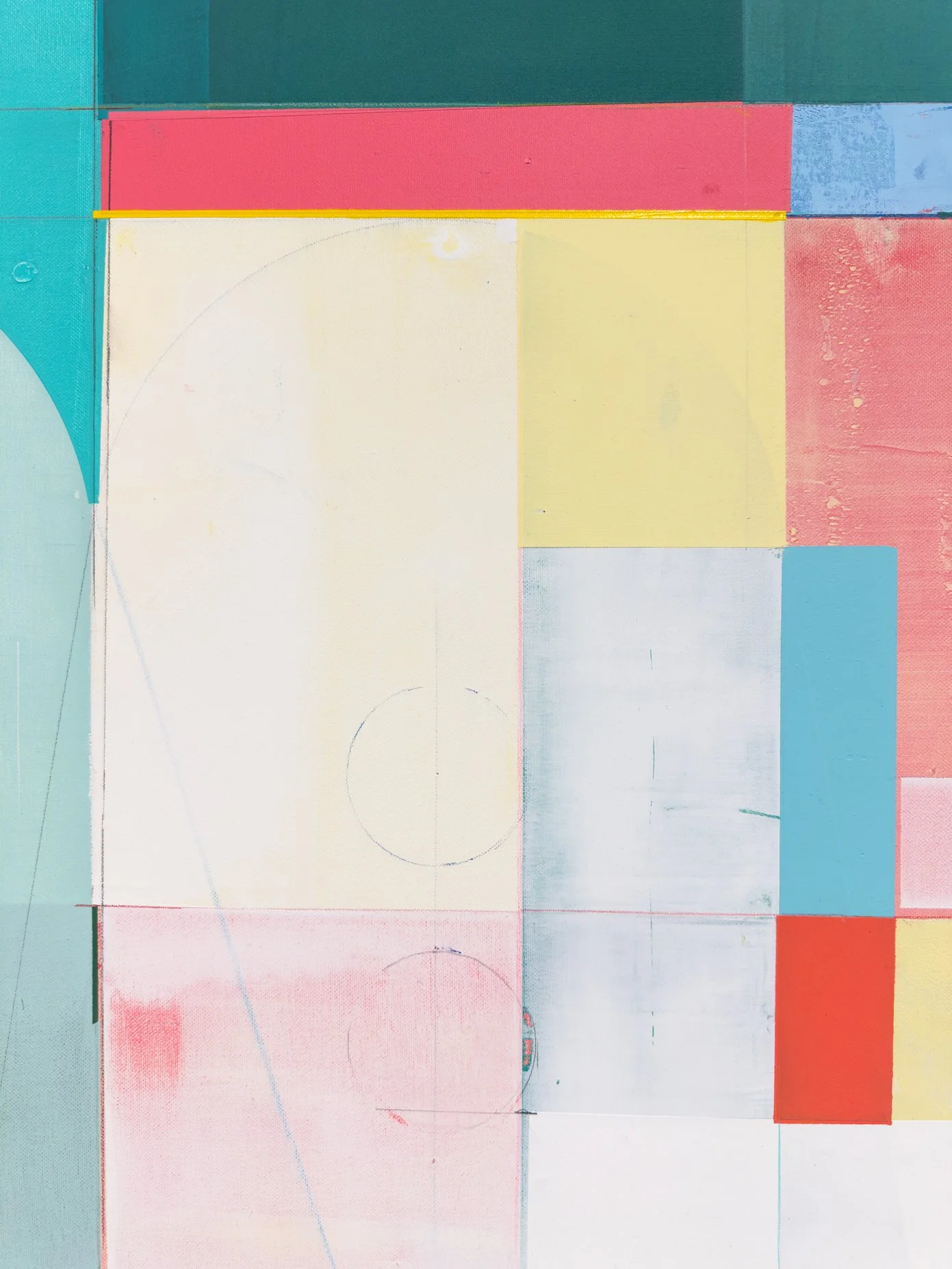 Detail of abstract forms and color transitions by Alberto Ruiz Villar, suited for curated interior design and architecture spaces.