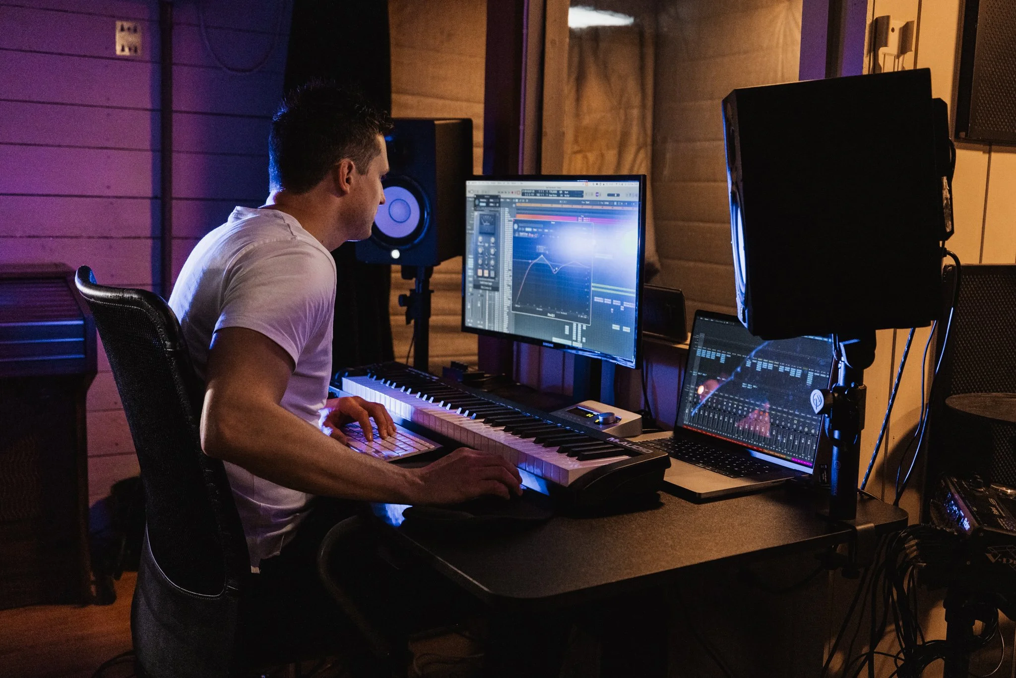 Bilde fra Artifact Studio under musikkproduksjon, mixing og mastering