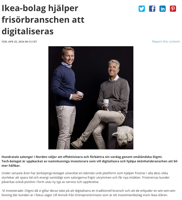 IKEA-bolag hjälper frisörbranschen att digitaliseras