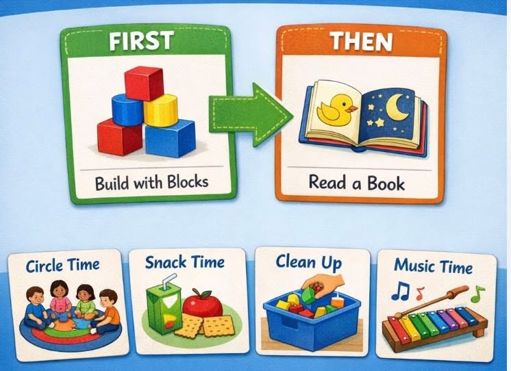 Many kids feel safer and more engaged when they know what to expect.

Simple routines, like starting play the same way each time or ending with a familiar activity, can help kids settle in and participate more fully.

Predictability builds trust.

#C