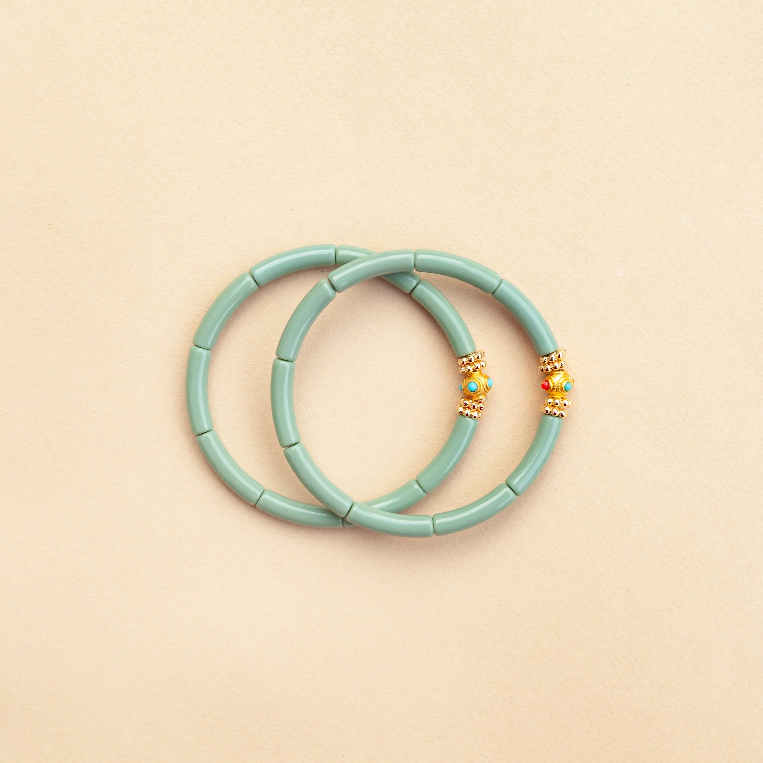 Duo Mini Léo Pistache - 2 bracelets - NEW !