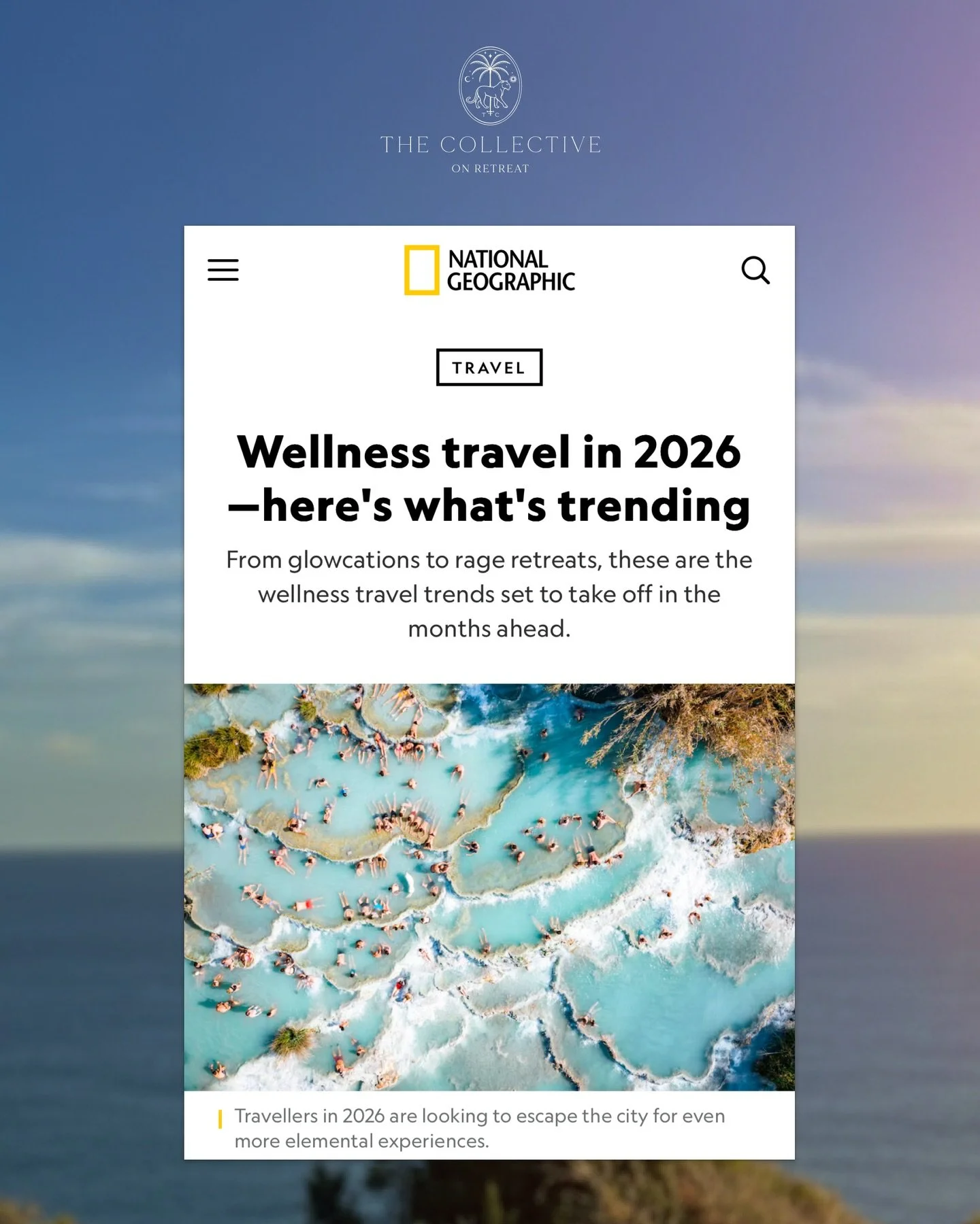 We&rsquo;re honoured to be featured in this National Geographic piece exploring what&rsquo;s shaping wellness travel in 2026.

Thank you to @natgeotraveluk and @samlewis400 for highlighting the rise of low-pressure, intentional retreats for women.

R