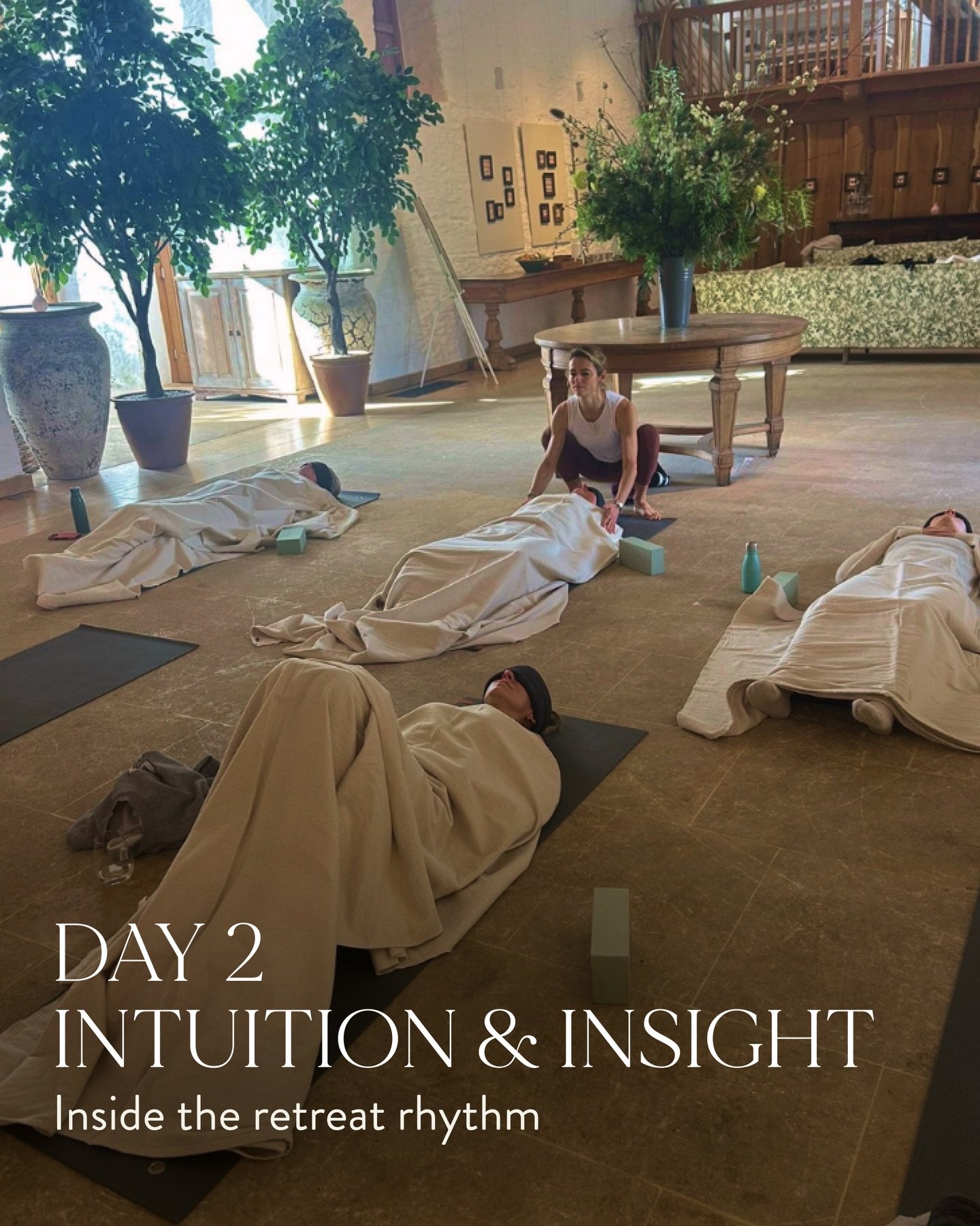 A few moments from yesterday.

Movement in the morning, time to pause between sessions, conversations, reflection and the rhythm of retreat unfolding around us.

Intuition &amp; Insight.