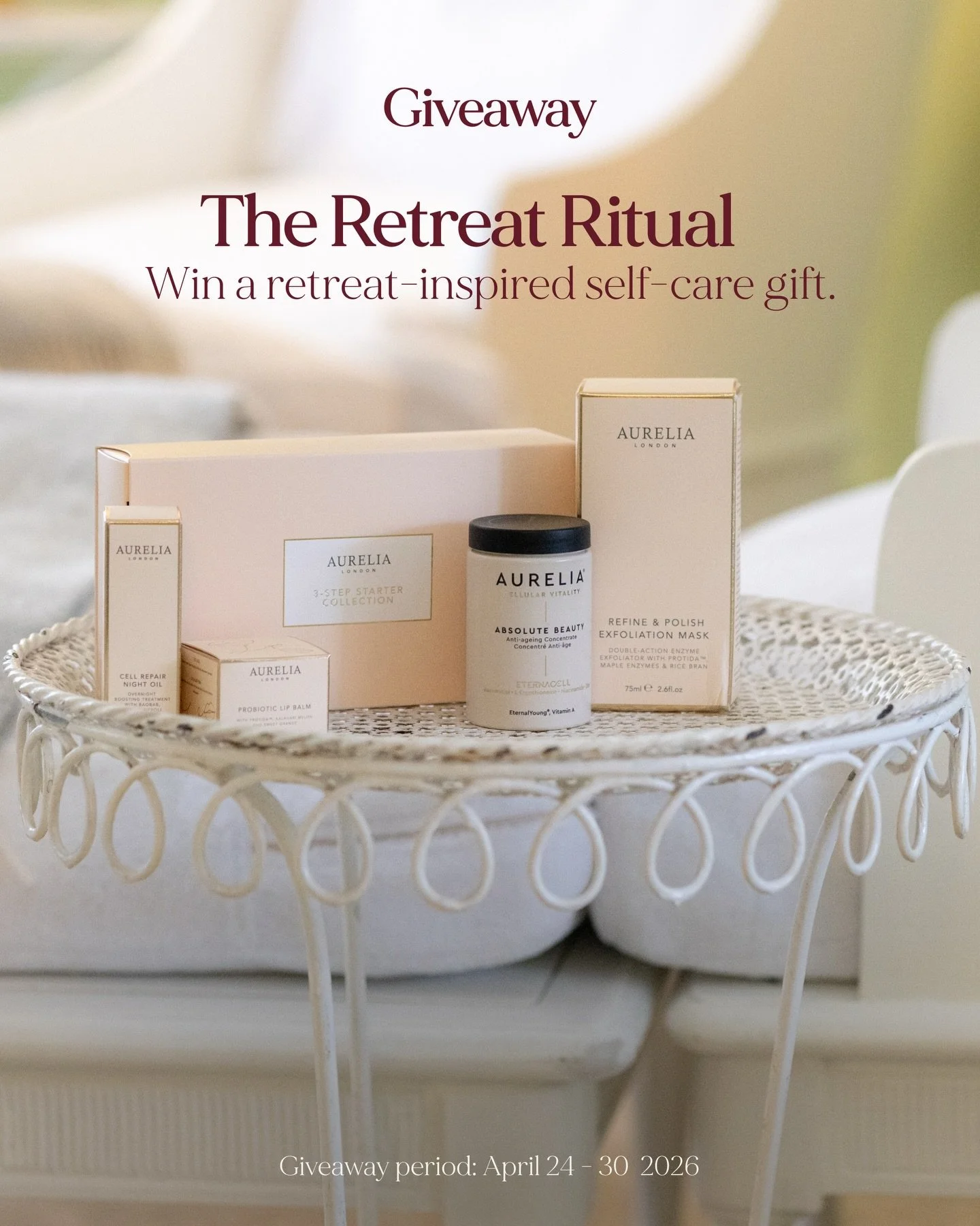 For the women who watched our retreat at Thyme from afar and felt the pull, this is for you.

We&rsquo;re giving one of you the chance to win a retreat-inspired ritual GIFT, created with @aureliacellular.uk and @rachaelrichardsyoga 

A curated Aureli