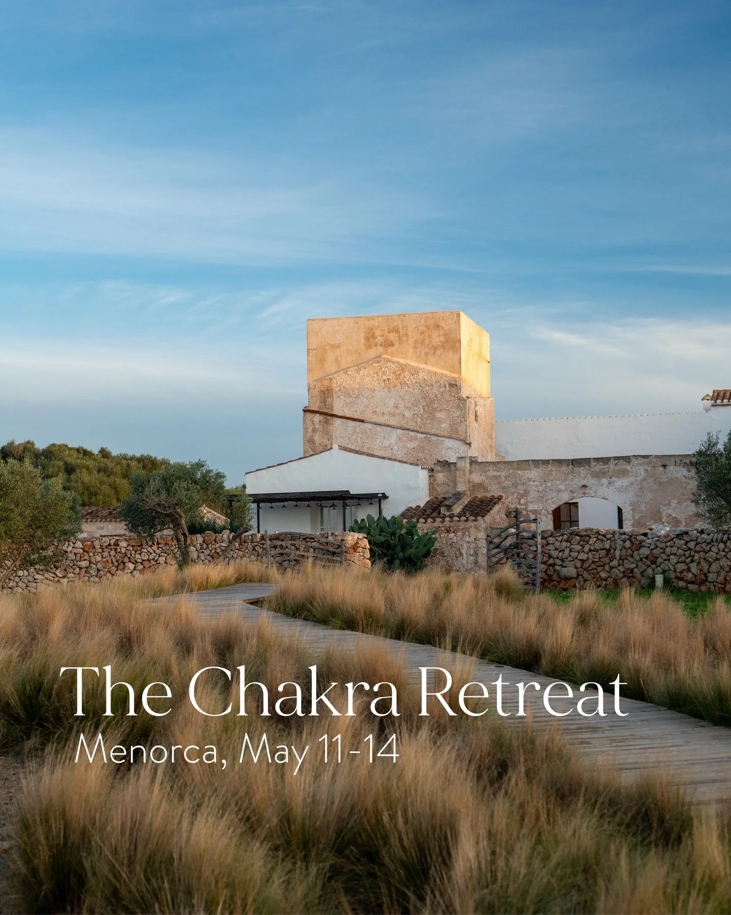 Five days to go 
In less than a week, we gather at @fontenillemenorca for The Chakra Retreat. Four days of reconnecting with the Root, Sacral, Solar Plexus, Heart, Throat and Crown chakras, with good food and meaningful conversation in between.

Yoga