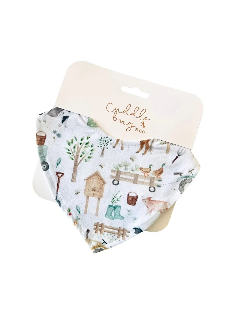 Cuddle Bug & Co Waterproof Dribble Bib - Farm Life