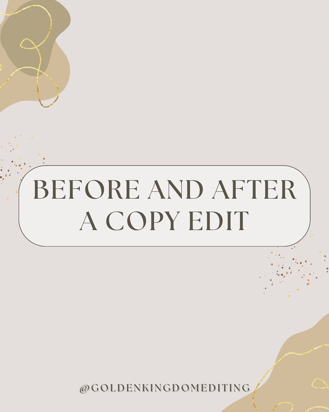 Wondering what a copy edit looks like? 📝

Here is a before/after example of a copy edit I did. Notice how I didn&rsquo;t change the text, but only made it flow more smoothly by correcting errors. That&rsquo;s really important. A good copy editor wil