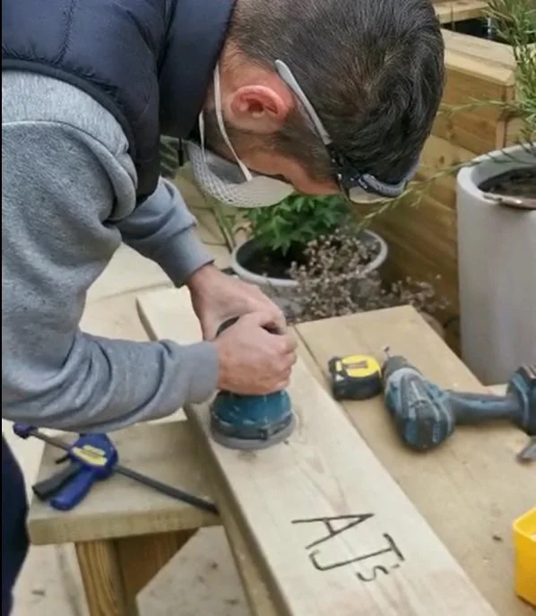 Engraved personalisation on a project in Caterham