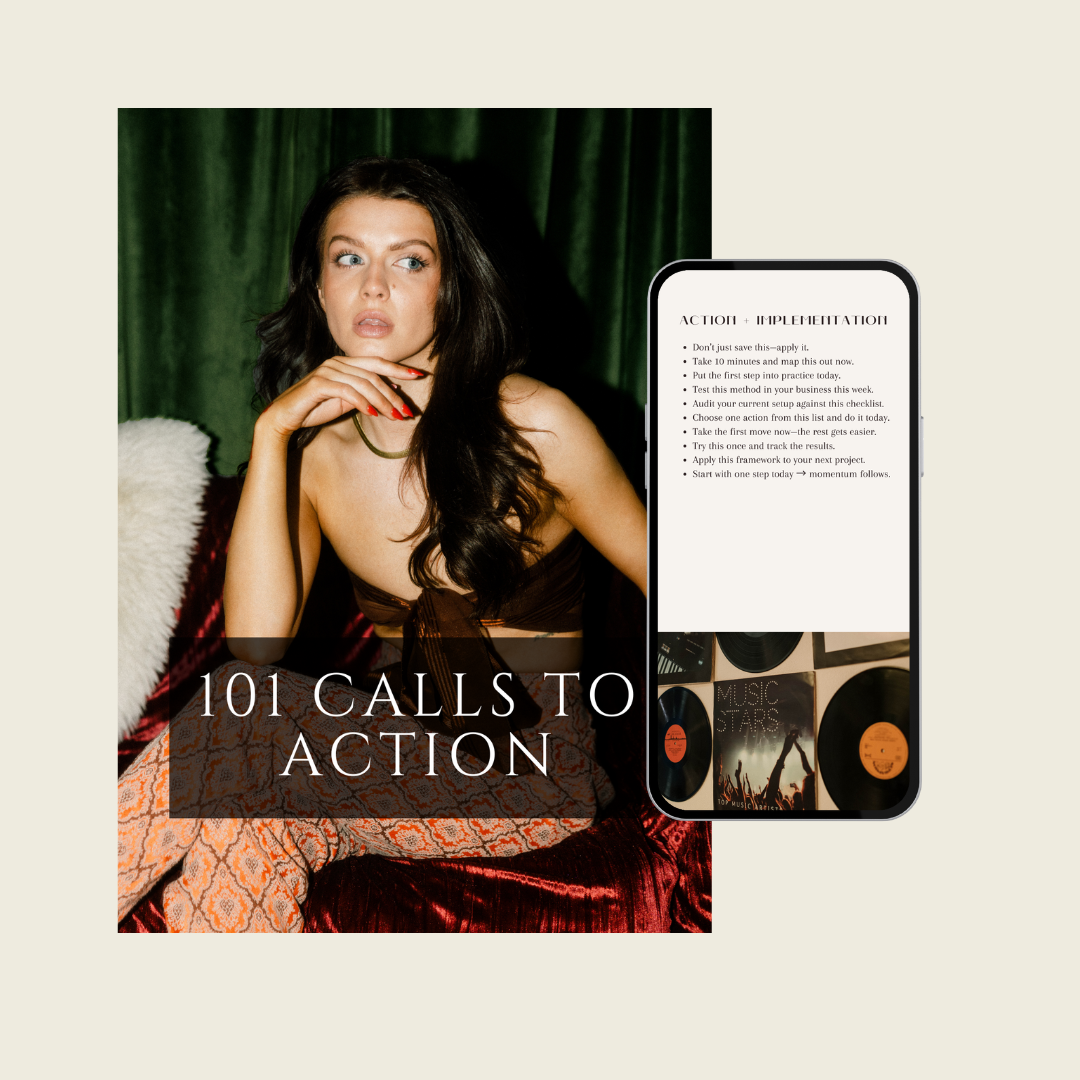 Retro Series 101 Canva call-to-action template previewed on phone  with nostalgic design style.